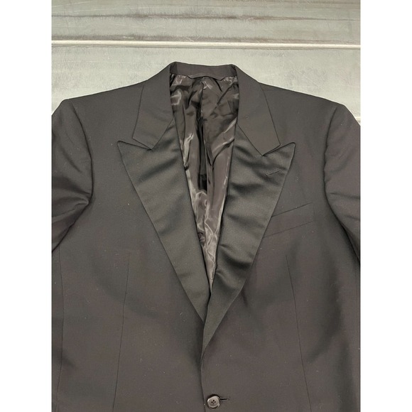 Hickey Freeman Boardroom Blazer Jacket Mens 41 Long Black 100% Wool Sport Coat - Picture 4 of 16